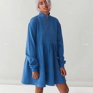 Lazy Oaf Sally sweater dress blue size 8 oversized